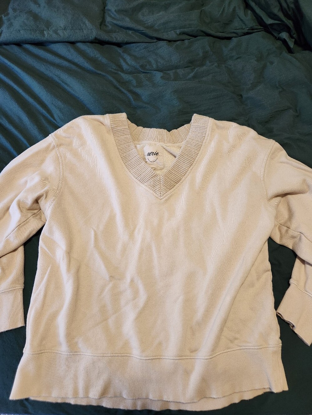 Aerie Oversized V Neck Sweatshirt